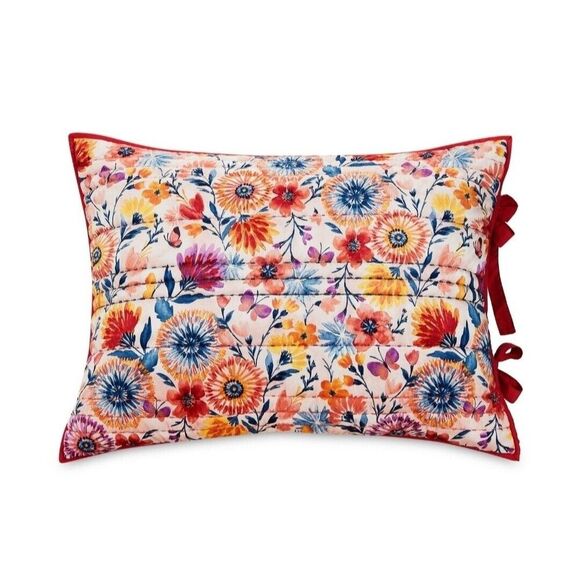 Pioneer Woman Fluttering Fancies Velvet Reversible Heavyweight Standard Sham Set - Picture 2 of 5